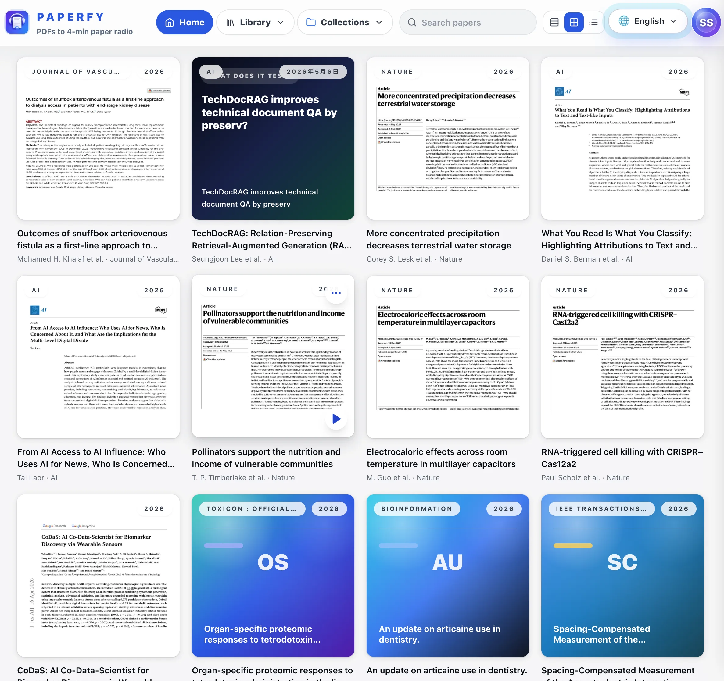 Library, search, collections